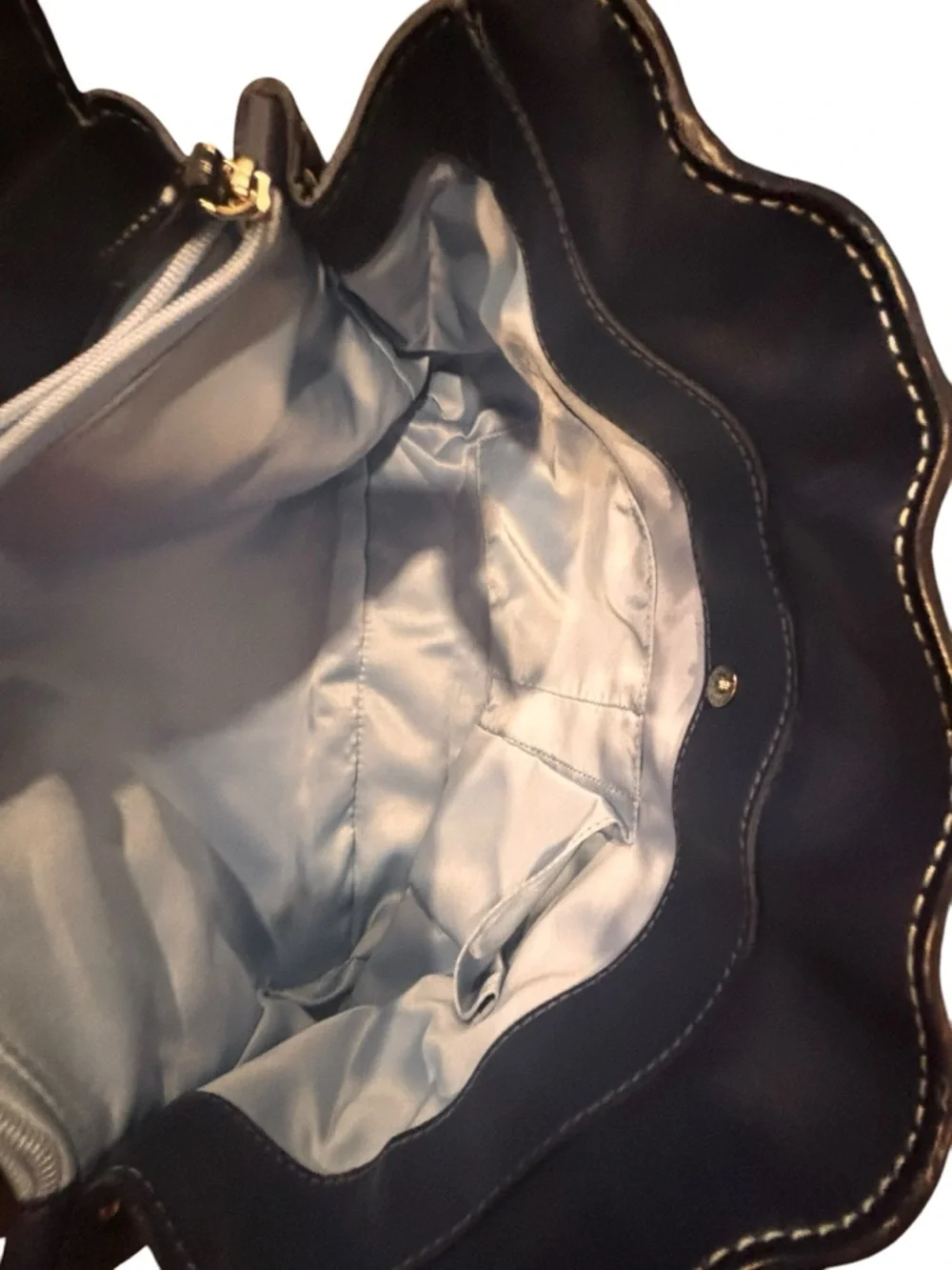 Coach Dark Blue Soft Leather Medium Size Handbag Number M0949-F14686 - Picture 8 of 9